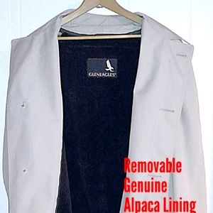 Mens Removeable Alpaca Fleece Lined Rain Coat 42
